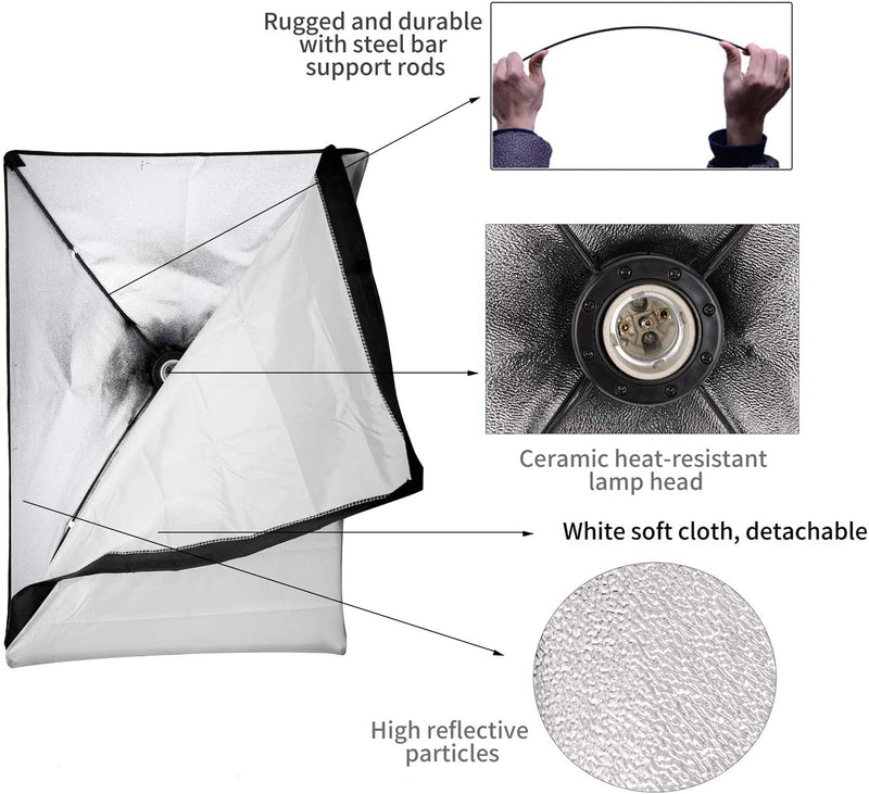 Softbox Lighting Kit Professional Photography Light Studio Kits