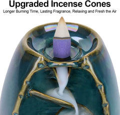 Backflow Incense Burner 120 Incense Cones + 30 Incense Stick