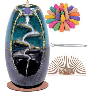 Backflow Incense Burner 120 Incense Cones + 30 Incense Stick