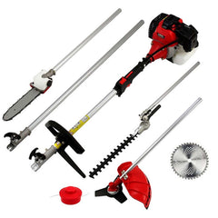 High-Powered 62Cc Brush Weed Cutter Saw Hedge Trimmer 5 In 1