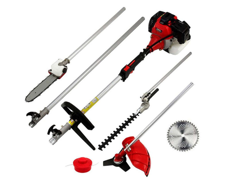 High-Powered 62Cc Brush Weed Cutter Saw Hedge Trimmer 5 In 1