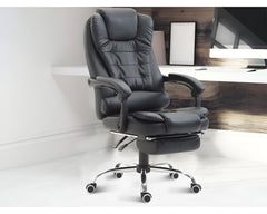 Ergonomic Gaming Office Chair – Adjustable PU Leather Computer Chair, Black