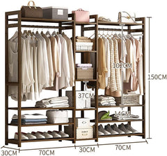 Bamboo Wardrobe Clothes Rack