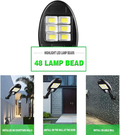 LED 72 COB Solar Powered PIR Motion Sensor Security Wall Lights