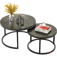 black marble coffee table set