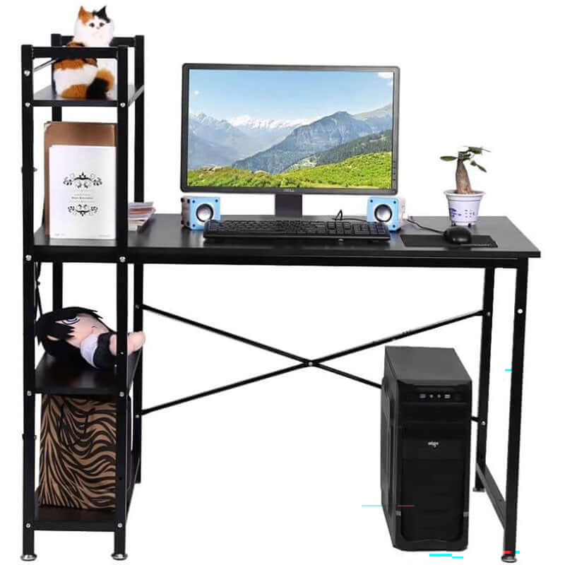 Computer desk with bookshelf