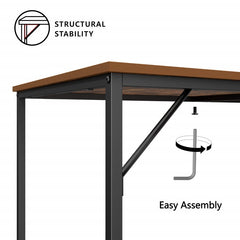 Computer Desk with 4 Tier Storage Shelves