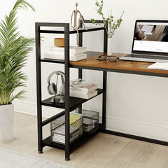 Computer Desk with 4 Tier Storage Shelves