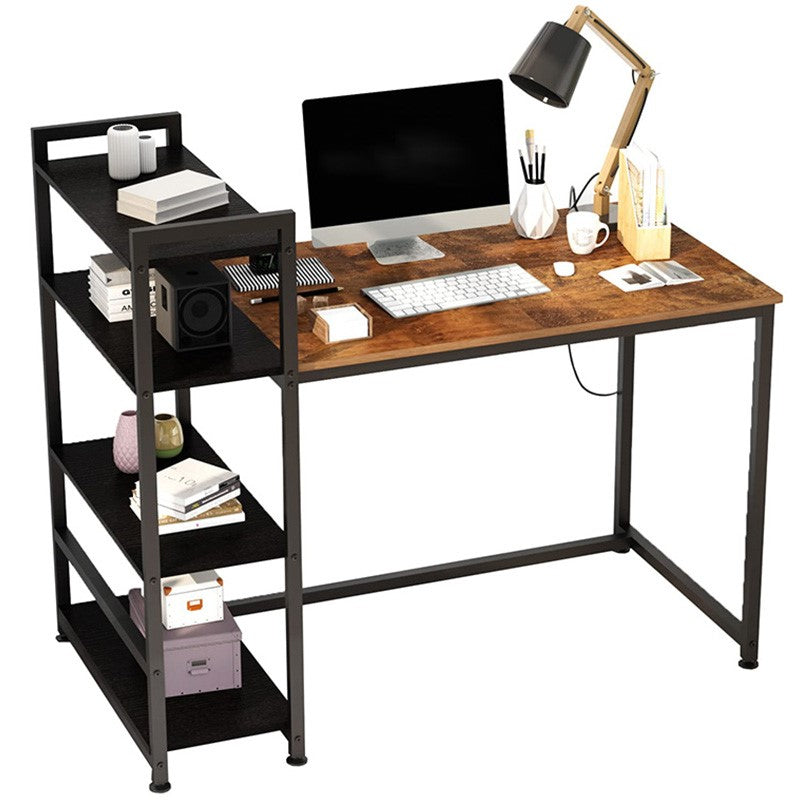 Computer Desk with 4 Tier Storage Shelves