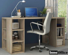 InnoOffice Computer Desk Table 6 Storage Shelves