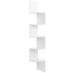 5tier wood corner bookshelf