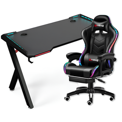 Gaming Chair with Desk – RGB Gaming Chair Combo with Gaming Desk Table