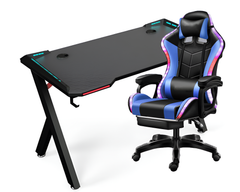 Gaming Chair with Desk – RGB Gaming Chair Combo with Gaming Desk Table