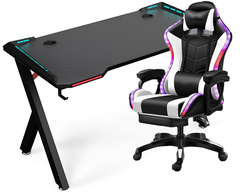Gaming Chair with Desk – RGB Gaming Chair Combo with Gaming Desk Table
