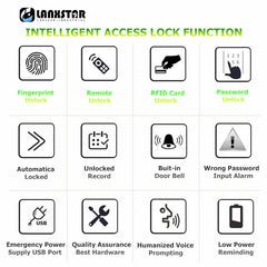 Glass Door Lock – Keyless Electric Fingerprint Intelligent Lock