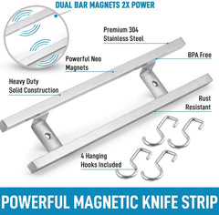 Dual Magnetic Knife Holder Rack