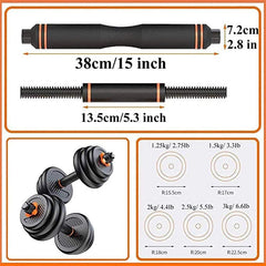 6-in-1 Adjustable Dumbbells Barbell Set (40Kg)