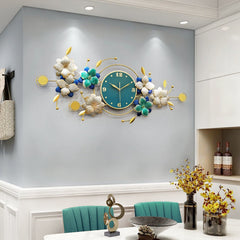 Wall Clocks for Living Room Creative Flower Modern, Elegan