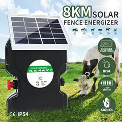 Solar Electric Fence Energizer 8kM