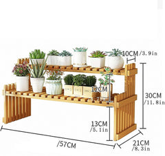 Flower Rack Bamboo Plant Stand