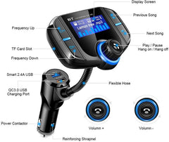 Bluetooth Fm Transmitter Car Kit Bt70 Car Charger