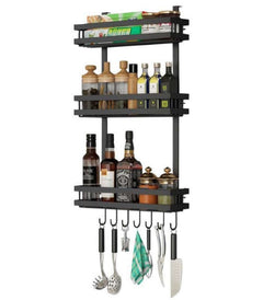 Fridge storage shelf black