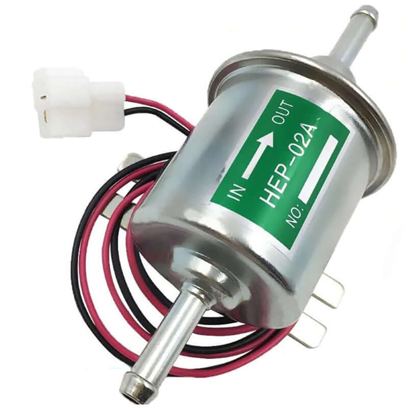 12V electric fuel pump silver