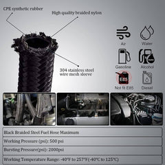 6AN Braided Fuel Hose kit