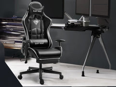 Gaming Chair with Headrest Footrest and Lumbar Support