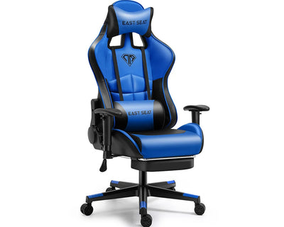 Gaming Chair with Headrest Footrest and Lumbar Support