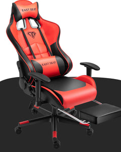 Gaming Chair with Headrest Footrest and Lumbar Support