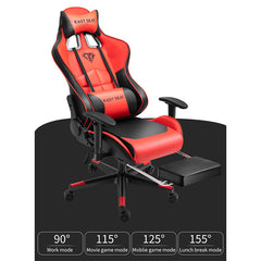 Gaming Chair with Headrest Footrest and Lumbar Support