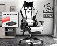 Gaming Chair – Ergonomic Reclining Gaming Chair with Footrest