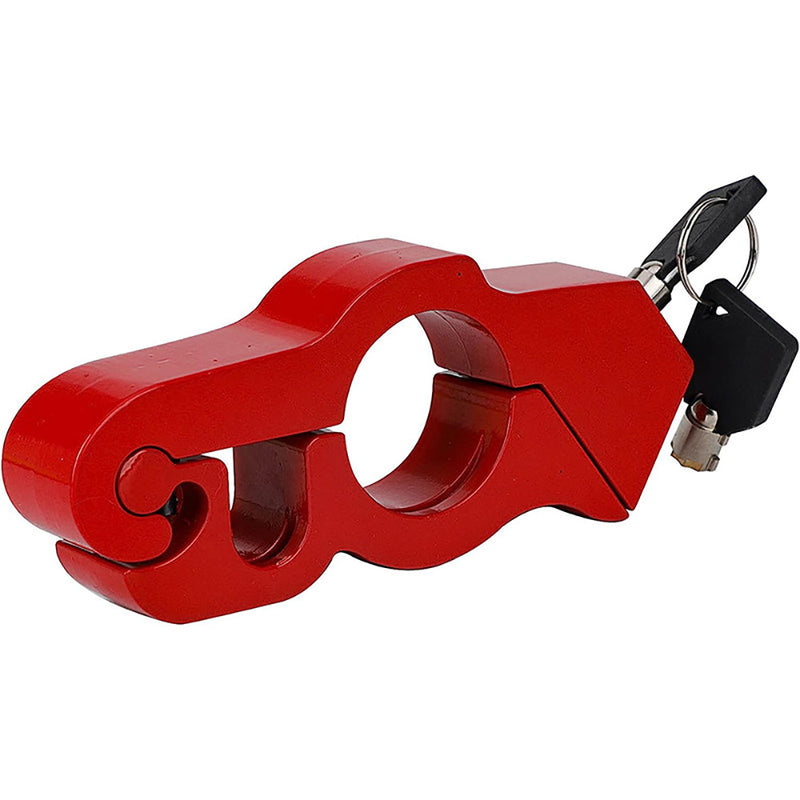 red motorcycle grip lock