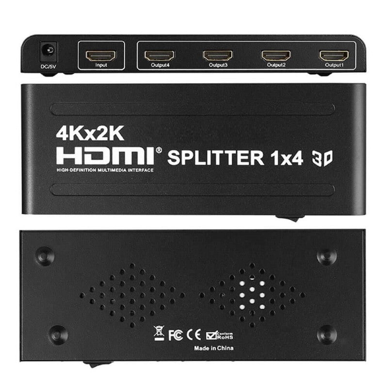 1x4 HDMI Splitter Ultra HD 4K/2K & Full HD 3D