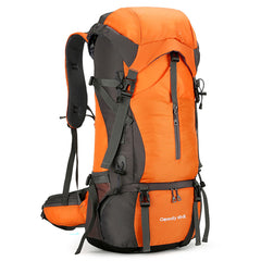 Orange 70L hiking backpack