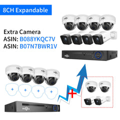 Security camera system 5Mp PoE IP with 4 Cameras