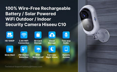 WiFi Security Camera 1080P Home Security Surveillance Outdoor Waterproof + 32Gb Sd card