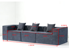 Modern Three Seater Compressed Sofa