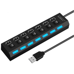 Usb Hub 2.0 Splitter,7 Port Usb Data Hub