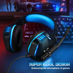 Gaming Headset Mic Noise-Canceling Gaming Headphones Surround Sound Led