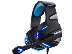 Gaming Headset Mic Noise-Canceling Gaming Headphones Surround Sound Led