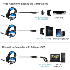 Gaming Headphone Headset compatible with PS4