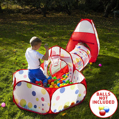 Kids Play Tent 3Pc Kids Play Tent Crawl Tunnel And Ball Pit Kids Play Tent With Basketball Hoop