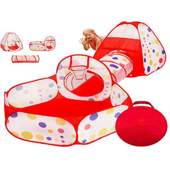 Kids Play Tent 3Pc Kids Play Tent Crawl Tunnel And Ball Pit Kids Play Tent With Basketball Hoop