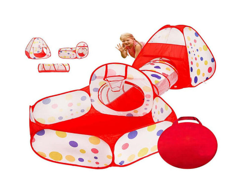 Kids Play Tent 3Pc Kids Play Tent Crawl Tunnel And Ball Pit Kids Play Tent With Basketball Hoop