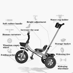 Kids Tricycle Push Trikes Bike Bicycles