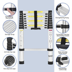 Telescopic Ladder 2.6m Aluminium Telescoping