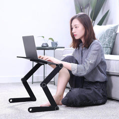 Adjustable Laptop Table Stand with Cooling Fan