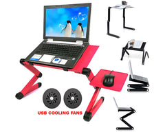 Laptop Stand – Adjustable Laptop Stand Portable Laptop Table with Cooling Fans and Mouse Pad